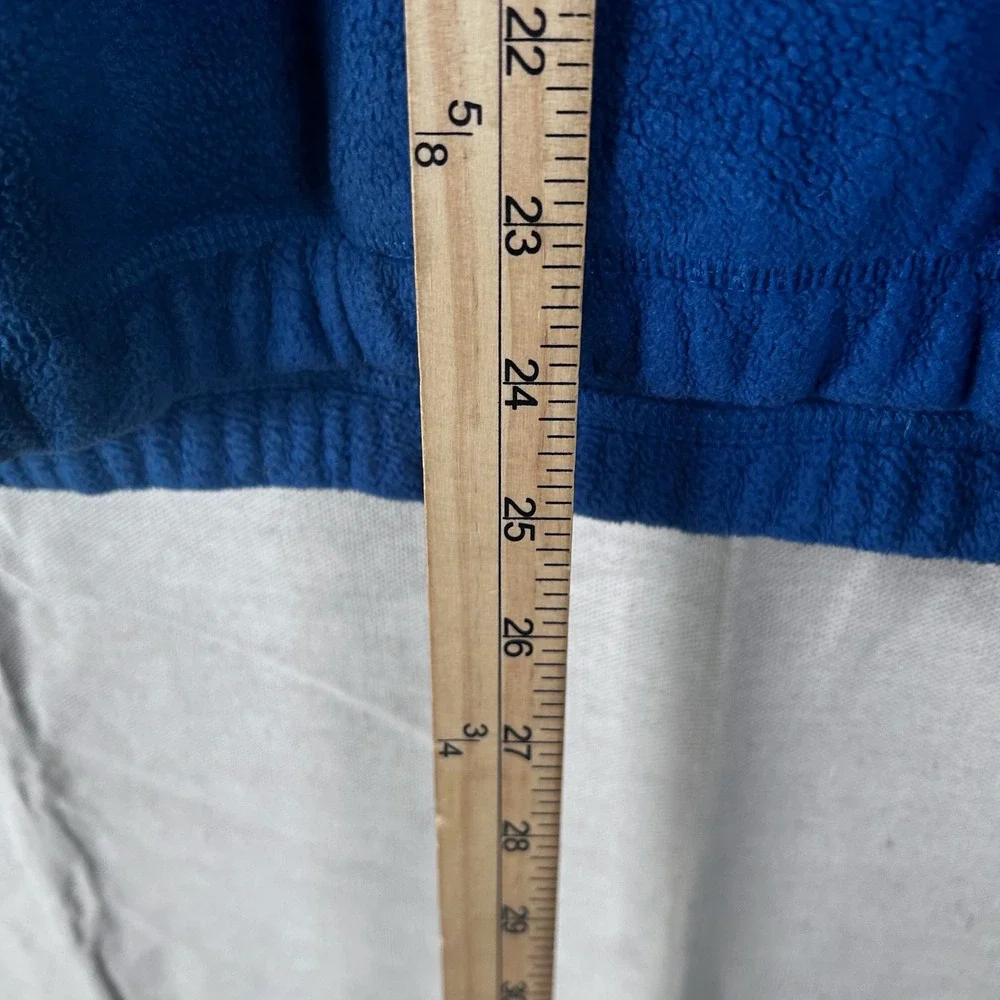 Nautica Competition Mens Blue Fleece Quarter Zip‎ Pullover Sweater Medium
